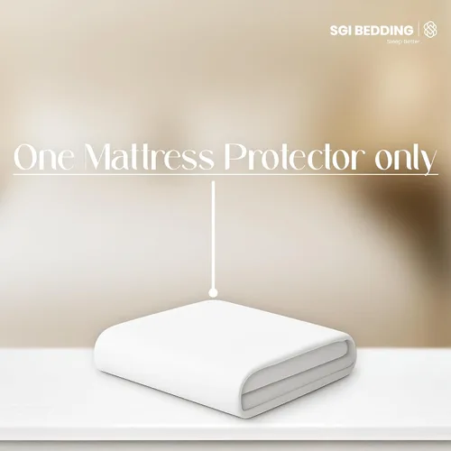 Miniatura 2 de SGI bedding Funda protectora de colchón impermeable con parte superior dividida tamaño Queen de 60 x 80 pulgadas, parte superior de 28 pulgadas