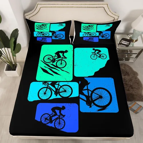 Miniatura 6 de Erosebridal Sábana bajera ajustable de moda de los años 90, tamaño individual para niños, adolescentes y adultos, sábanas de cama con cinta de radio