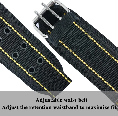 Miniatura 7 de MELOTOUGH Cinturón de herramientas acolchado con anillo en D para hombre, ajustable para cinturas de 34 a 50 pulgadas, cinturón de trabajo