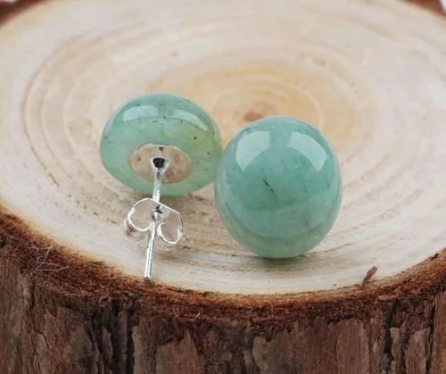 Miniatura 25 de Aretes de jade para mujer, hipoalergénicos, hechos a mano, joyería de jade verde real para mujeres y hombres, regalo para aniversario, graduación