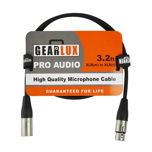 Miniatura 16 de Gearlux – Cable de micrófono XLR, completamente balanceado, macho a hembra, 25 pies - Paquete de 3