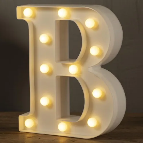 Miniatura 29 de HXWEIYE Letras iluminadas con luces LED, letreros luminosos de marquesina, 26 letras del alfabeto y 10 números para fiestas de cumpleaños, bares