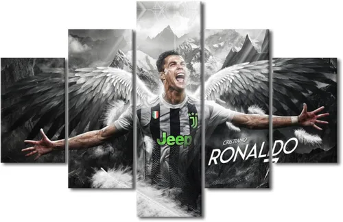 Miniatura 8 de TUMOVO Lienzo decorativo para pared, cuadro de Cristiano Ronaldo, cuadros de club de fútbol, impresiones en lienzo, póster de arte de pared, arte