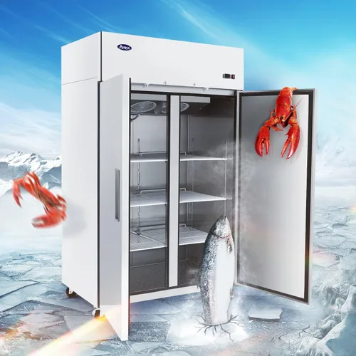 Miniatura 2 de Refrigerador comercial, ATOSA MBF8005 Doble 2 puertas lado a lado de acero inoxidable Alcance en refrigeradores comerciales para restaurantes