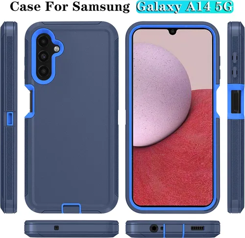 Miniatura 7 de ONOLA Funda compatible con Samsung Galaxy A14 5G con protector de pantalla HD, resistente a los golpes y a las caídas, funda de 3 capas para Samsung