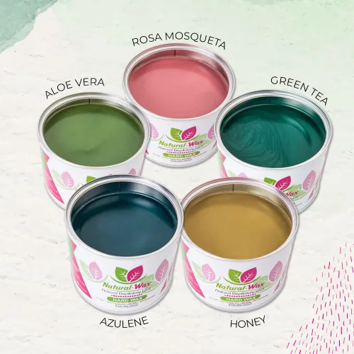 Miniatura 7 de Cera depilatoria de cera natural, hidratante 100% orgánica, de uso profesional, depilación, ideal para áreas pequeñas y pieles sensibles (14 onzas)