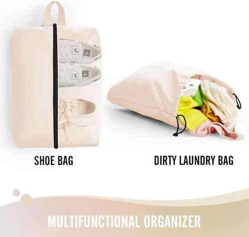 Miniatura 5 de Veken - Juego de 6 cubos de embalaje para maletas, bolsas organizadoras de viaje para equipaje de mano, juego de bolsas organizadoras de maleta