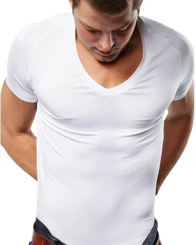 Miniatura 3 de Mr. Davis - Camiseta interior de bambú con cuello en V para hombre, 4