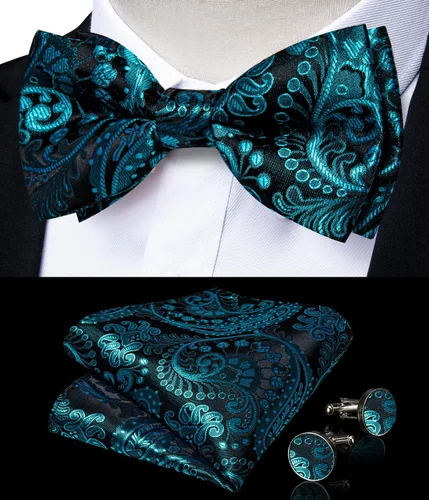 Miniatura 6 de DiBanGu Suit Vest for Men Vest Set with Tie Bowtie Tie Clip Pocket Square Cufflinks 6Pcs Waistcoat