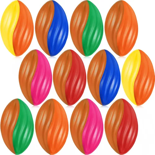 Miniatura 9 de Jerify 12 Mini Balones de Fútbol Americano para Niños de Espuma en Espiral a Granel de 5 Pulgadas Suaves Pequeños Impermeables Pelota de Espuma