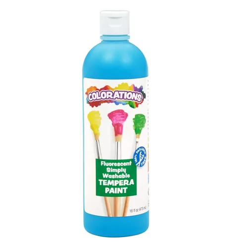 Colorations WSTBK - Témpera lavable simple, color negro Azul Fluorescente (Fluorescent Blue)