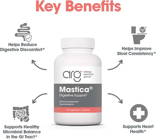 Miniatura 4 de Allergy Research Group ARG Mastica Soporte digestivo – Apoya la comodidad digestiva – Ofrece 1000 mg de resina de goma de masilla Chios por porción