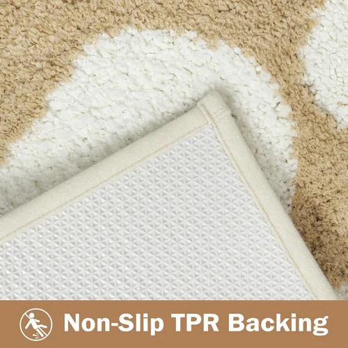 Miniatura 3 de Uphome Tapetes de baño para baño, 18 x 26, diseño floral, moderno, antideslizante, suave, lavable a máquina, absorbente, de secado rápido, tapete
