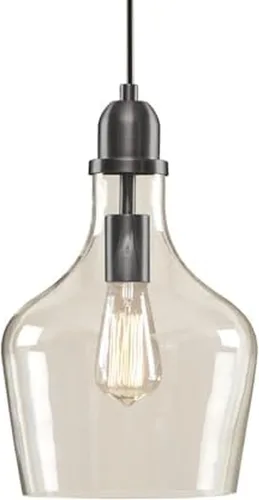 INK+IVY Auburn - Lámpara colgante de cocina para comedor, luces industriales, lámpara colgante en forma de campana de vidrio soplado a mano para