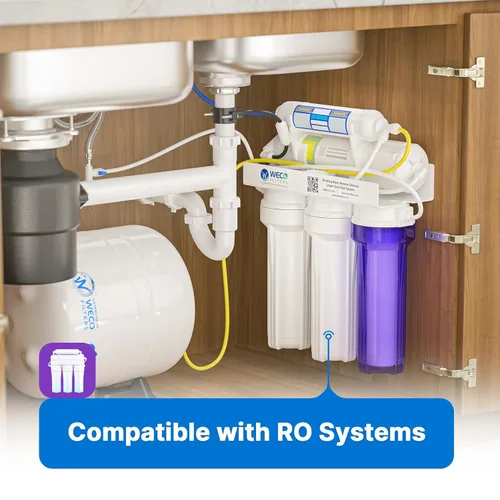 Miniatura 4 de Tanque de almacenamiento de agua a presión - Tanque de agua de ósmosis inversa con conexiones de acero inoxidable y válvula de bola - Sistema