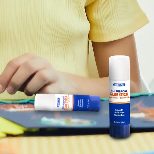Miniatura 7 de BAZIC Products Barras de pegamento lavables de alta calidad, 0.28 onzas, 4 unidades, para papel de manualidades escolares