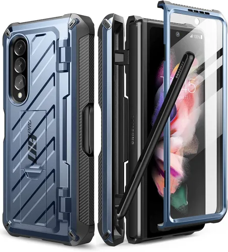 Miniatura 15 de SUPCASE Funda para Galaxy Z Fold 3 con soporte para bolígrafo S (Unicorn Beetle Pro), [protector de pantalla y soporte integrados]