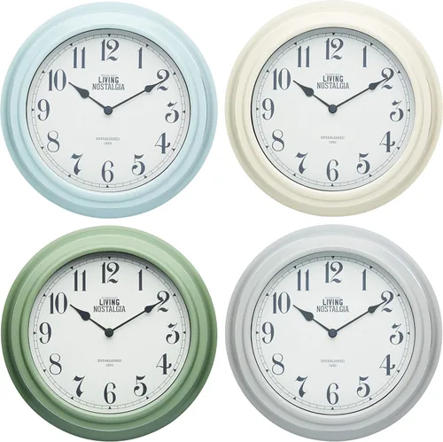 Miniatura 4 de KitchenCraft Living Nostalgia - Reloj de pared analógico, color crema antiguo, 10.0 in (10 pulgadas)
