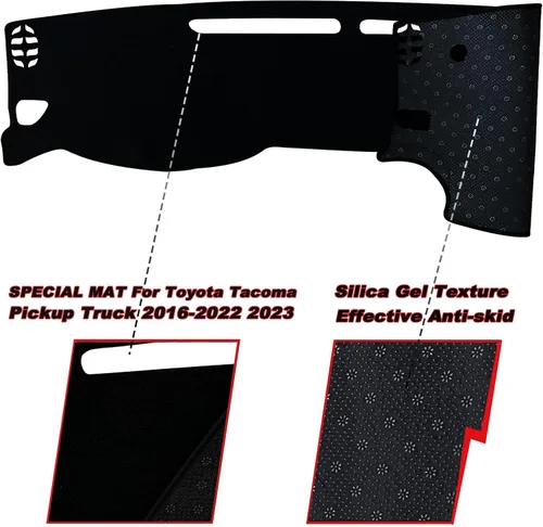 Miniatura 2 de Funda protectora para salpicadero interior compatible con Toyota Tacoma SR SR5 TRD Sport TRD Off-Road Limited y TRD Pro 2016-2023, protector
