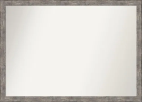 Miniatura 109 de Amanti Art Silver Bathroom Mirror for Over Sink, 24x49 Custom Made Marred Pewter Rectangle Vanity Mirror, Oversize Casual Wood Frame, Hangs Estaño