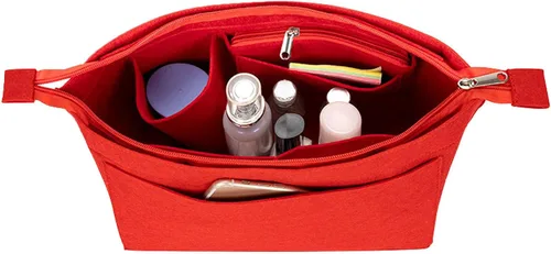Miniatura 6 de Lckaey Organizador de inserción de bolso para Neverfull pm Shaper bolso organizador kit inserto 1070Claret-S