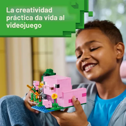 Miniatura 5 de LEGO Minecraft - Figuras de juguete y juego de La Casa del Cerdito Bebé, juguete de construcción de Minecraft para niños, niños y niñas, a partir