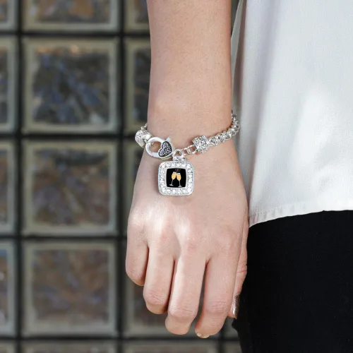 Miniatura 2 de Inspired Silver - Pulsera cuadrada de plata con dije de circonita cúbica, Circonita cúbica
