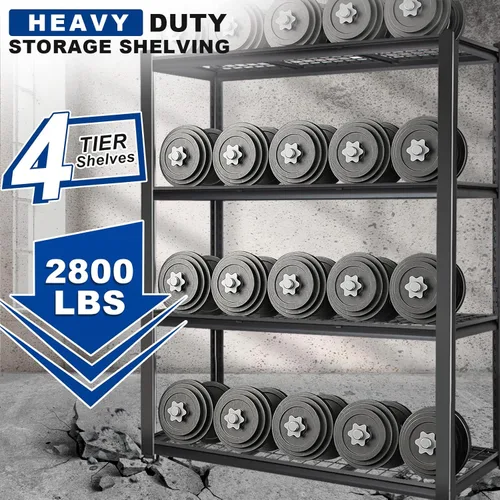 Miniatura 4 de BILT HARD Estantería de garaje resistente de 46 pulgadas de ancho x 24 pulgadas de profundidad x 72 pulgadas de alto, estantes industriales de metal