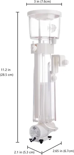 Miniatura 2 de IOAOI Skimmer de nano proteína para acuarios de agua salada, bomba de molinete DC para tanque de peces de 20 galones, colgar en, interno