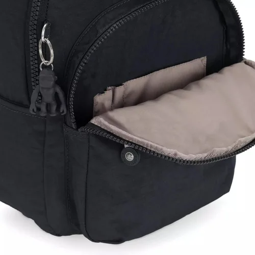 Miniatura 21 de Kipling Mochila pequeña Seoul para mujer, duradera, correas acolchadas para el hombro con funda para tableta, bolsa, Firma Emb, Mochila para tableta