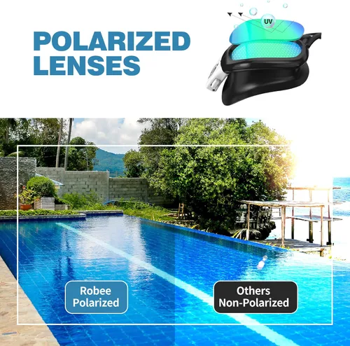 Miniatura 3 de Robee Gafas de natación, gafas de natación polarizadas para adultos, para hombres, mujeres y jóvenes, gafas de piscina de agua