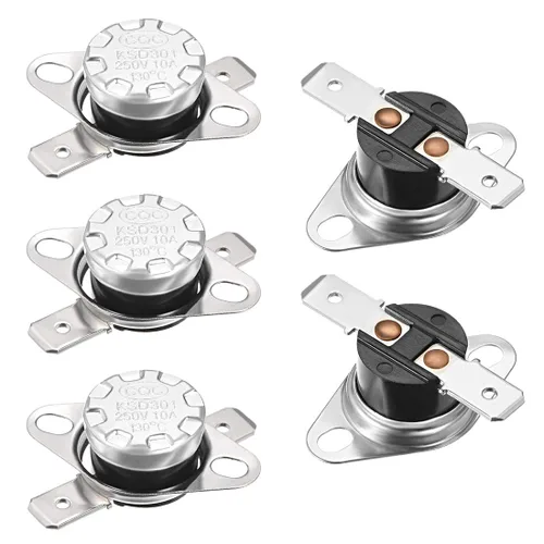 Miniatura 63 de uxcell KSD301 Termostato 32.0 °F/32 ° F 10 A Normalmente Cerrado N.C Ajuste Snap Disc Interruptor de temperatura para microondas, horno, cafeteras 2