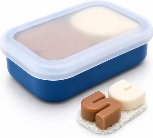 Miniatura 10 de AIDIMMING Funda de jabón de viaje de silicona mejorada a prueba de fugas, soporte de barra de champú ventilado, caja de jabón de barra grande