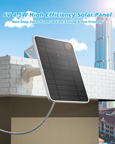 Miniatura 2 de Cargador de Panel Solar Compatible con Cámara Arlo Pro 5S/Pro 4/Pro 3/Pro 3 Floodlight/Ultra/Ultra 2, Paneles Solares de 6V 4.5W Carga IP65