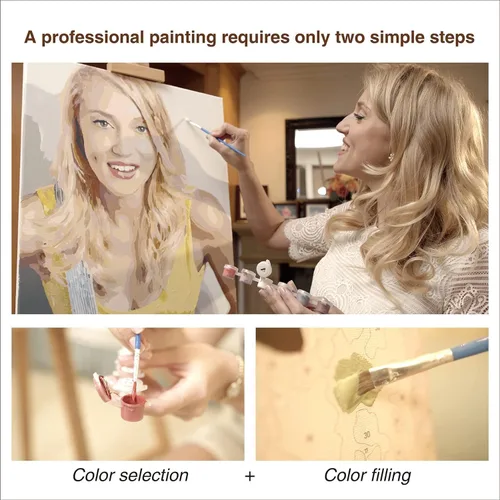 Miniatura 2 de Texture of Dreams Kit de pintura personalizada por números para adultos, pintura acrílica, pintura al óleo sobre lienzo enmarcado y estirado