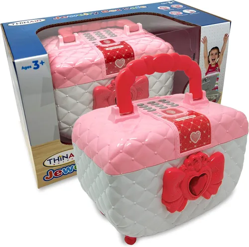 Dr. STEM Toys Joyero seguro para niñas con luz y sonido, incluye billetes y monedas, banco de dinero, a partir de 3 años