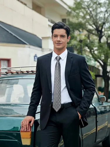 Miniatura 73 de HISDERN Conjunto de corbata a cuadros a cuadros pañuelo tejido clásico formal para hombre corbata y bolsillo cuadrado
