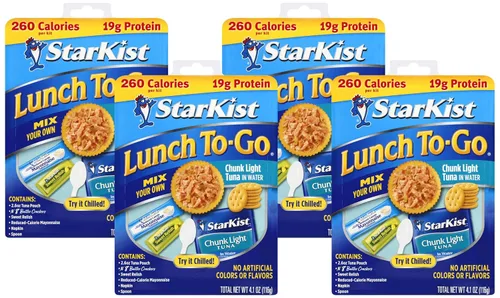 Miniatura 13 de StarKist Lunch-To-Go Mezcla tu propia ensalada de atún, bolsa de atún ligero en trozos, kit de 4.5 onzas, 1 paquete