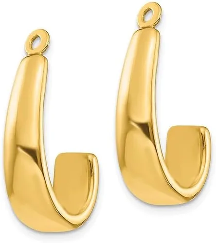 Miniatura 2 de Pendientes de aro J de oro amarillo de 14 quilates