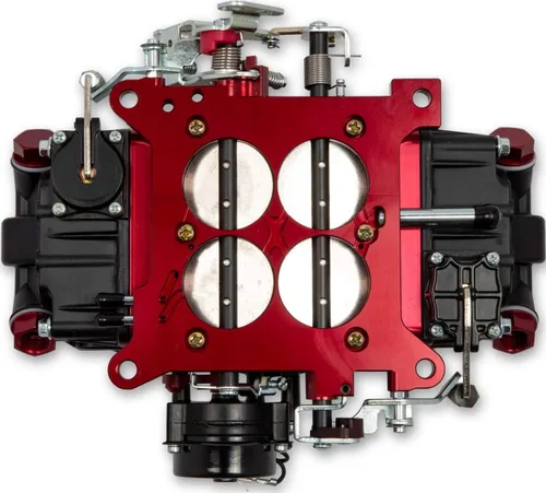 Miniatura 3 de NUEVA TECNOLOGÍA DE COMBUSTIBLE RÁPIDO BRAWLER STREET CARBURADOR, ACABADO NEGRO BILLET ROJO, SECUNDARIOS MECÁNICOS, 750 CFM, MODELO 4150, COMPATIBLE
