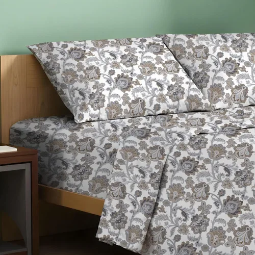 Miniatura 27 de TEXAS LINEN CO. Juego de sábanas 100% algodón orgánico tamaño King - Juego de 4 sábanas de algodón orgánico tejido de percal King, suave, Azul claro