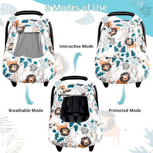 Miniatura 4 de Funda de asiento de automóvil para bebé, fundas de asiento de automóvil de invierno para bebés, cubierta de asiento de automóvil para niño, toldo