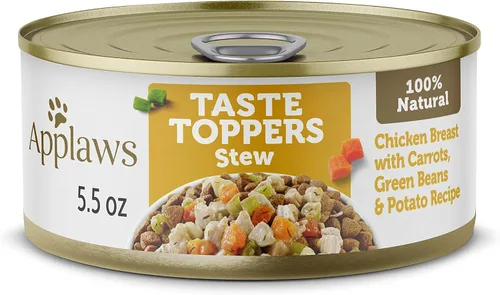 Miniatura 8 de Applaws Taste Toppers, adorno de comida para perros sin granos, ingrediente limitado, estofado de carne con zanahorias, guisantes y frijoles