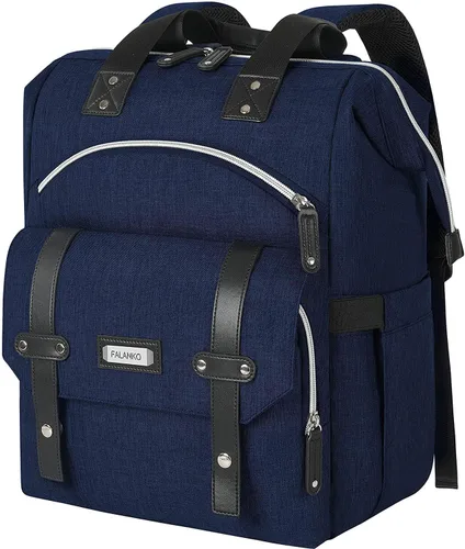 Miniatura 9 de Mochila para portátil para mujer, para trabajo de doctoras, profesoras, enfermeras, de 15.6 pulgadas, mochila universitaria de apertura amplia