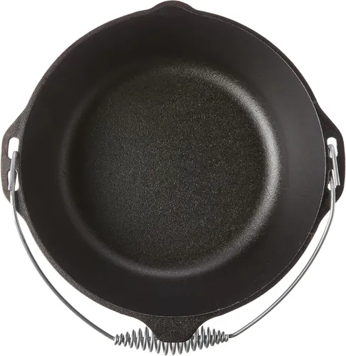 Miniatura 21 de Lodge Horno holandés de hierro fundido pre-sazonado de 5 cuartos de galón con tapa, mango de alambre para una fácil transferencia de la superficie