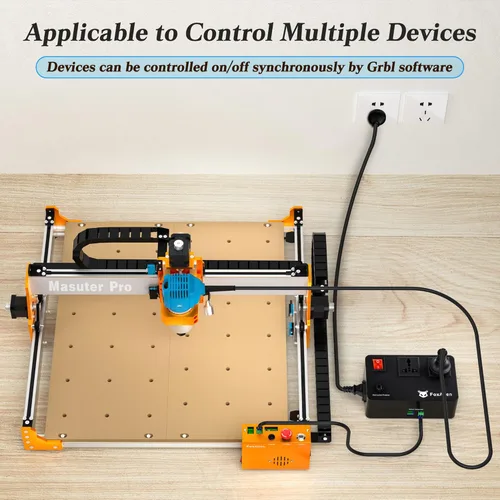 Miniatura 7 de FoxAlien Interruptor de relé del módulo de relé para máquinas enrutadoras CNC, enrutadores y colector de polvo con control sincrónico