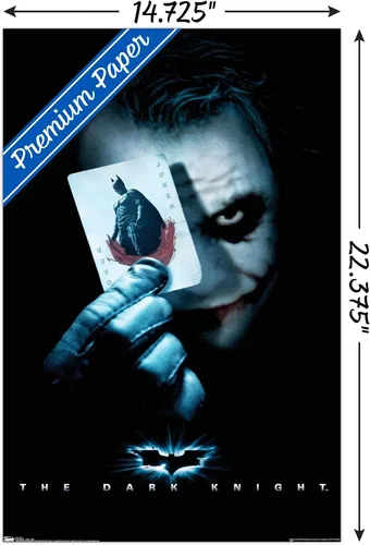 Miniatura 3 de Trends International Póster de pared de la película de DC Comics - The Dark Knight - The Joker con Batman Playing Card de 14.725 x 22.375 pulgadas