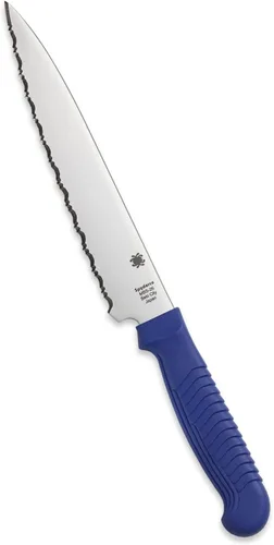 Miniatura 9 de Spyderco Cuchillo utilitario de cocina ligero con hoja de acero inoxidable MBS-26 y mango de plástico de polipropileno Negro