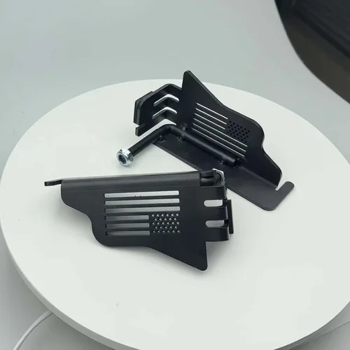 Miniatura 7 de Estriberas de pie con bandera de Estados Unidos sin puerta delantera, panel de pedal de reposo, acero negro, se adapta a accesorios Jeep Wrangler JK