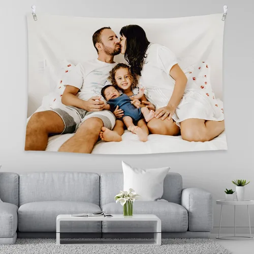 Miniatura 6 de BLINGPAINTING Tapiz personalizado para cargar imágenes personalizables, telón de fondo personalizado, crea tu propio tapiz para colgar en la pared